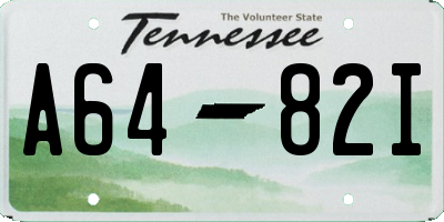 TN license plate A6482I
