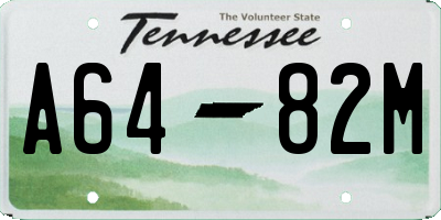 TN license plate A6482M