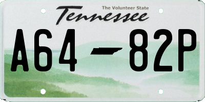 TN license plate A6482P