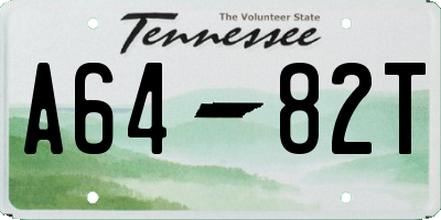 TN license plate A6482T
