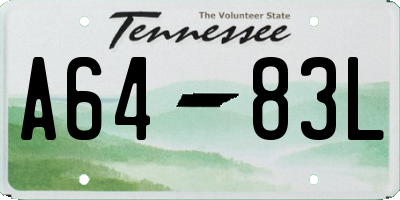 TN license plate A6483L