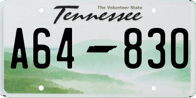 TN license plate A6483O