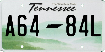 TN license plate A6484L