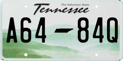 TN license plate A6484Q