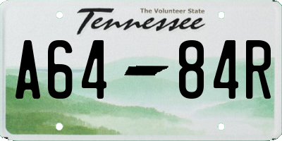 TN license plate A6484R