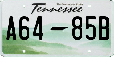 TN license plate A6485B