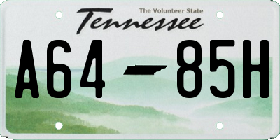 TN license plate A6485H