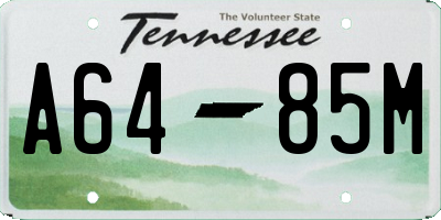 TN license plate A6485M