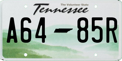 TN license plate A6485R