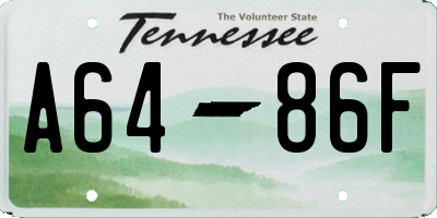 TN license plate A6486F