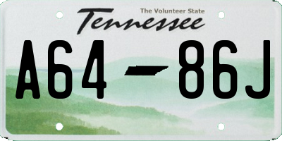 TN license plate A6486J