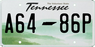 TN license plate A6486P