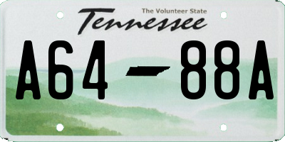 TN license plate A6488A