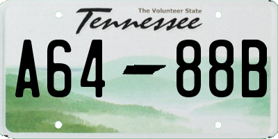 TN license plate A6488B