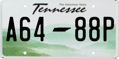 TN license plate A6488P