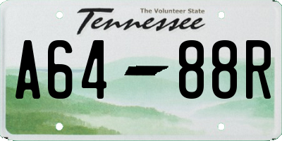 TN license plate A6488R