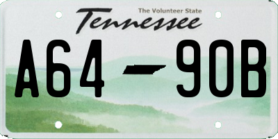 TN license plate A6490B
