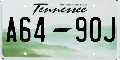 TN license plate A6490J