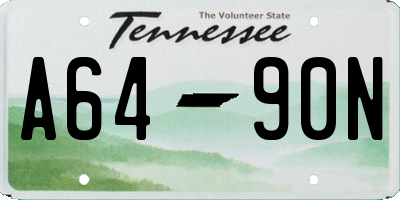 TN license plate A6490N