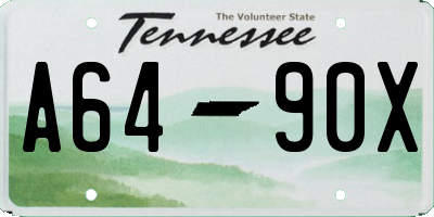 TN license plate A6490X