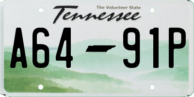 TN license plate A6491P