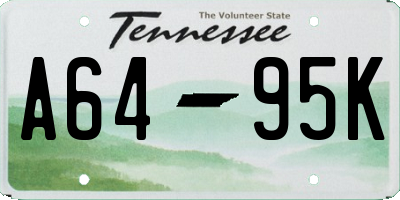 TN license plate A6495K