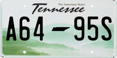 TN license plate A6495S