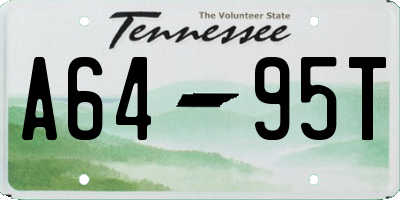 TN license plate A6495T