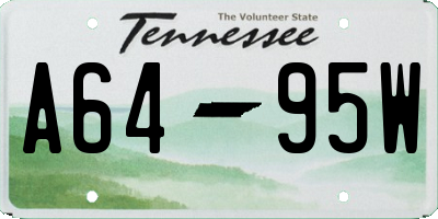 TN license plate A6495W