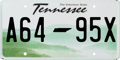 TN license plate A6495X