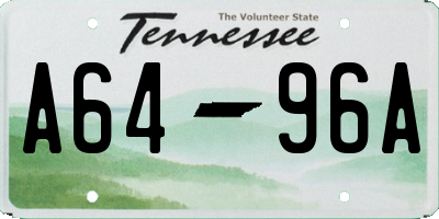 TN license plate A6496A