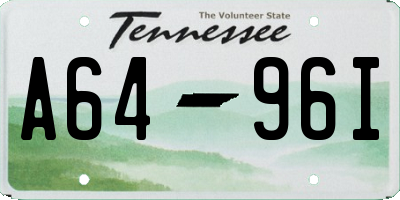 TN license plate A6496I