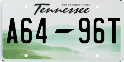 TN license plate A6496T
