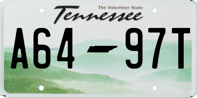 TN license plate A6497T