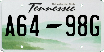 TN license plate A6498G