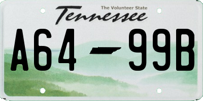 TN license plate A6499B