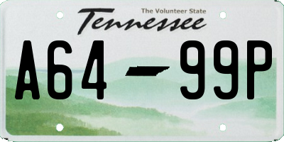 TN license plate A6499P