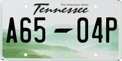 TN license plate A6504P