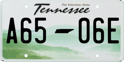 TN license plate A6506E