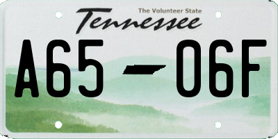 TN license plate A6506F