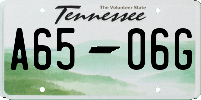 TN license plate A6506G