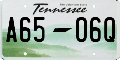 TN license plate A6506Q