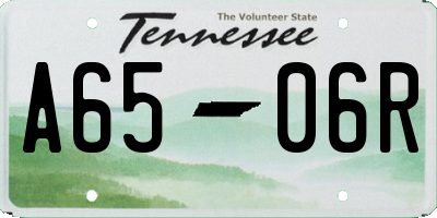 TN license plate A6506R