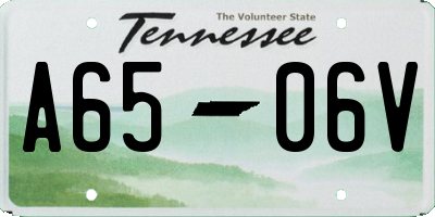 TN license plate A6506V
