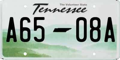 TN license plate A6508A