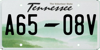 TN license plate A6508V
