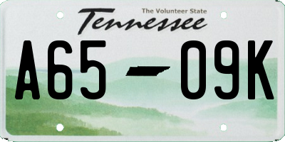 TN license plate A6509K