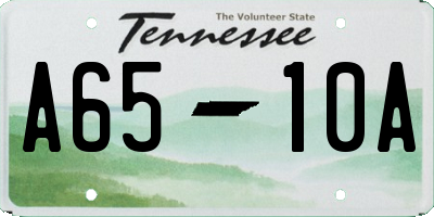TN license plate A6510A