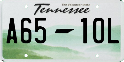 TN license plate A6510L