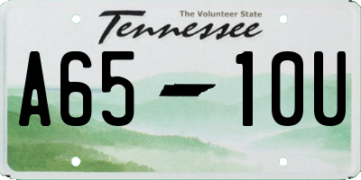TN license plate A6510U